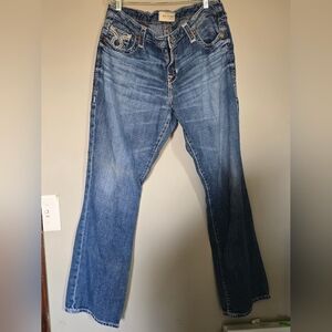 Big Star Women’s Mid Wash Bootcut Jeans - Blue, Maddie Boot